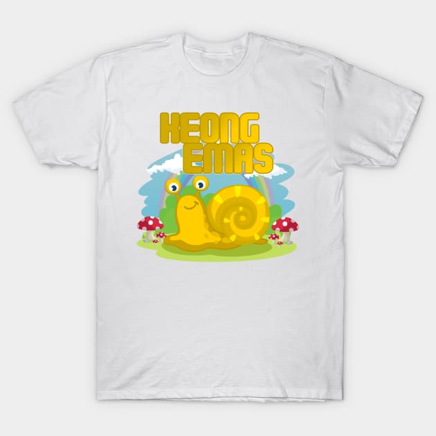 Keong Emas Golden Snail T-Shirt by BeeFest